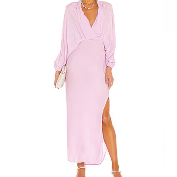 SWF plunge dress in resurrection pink - Picture 2 of 4